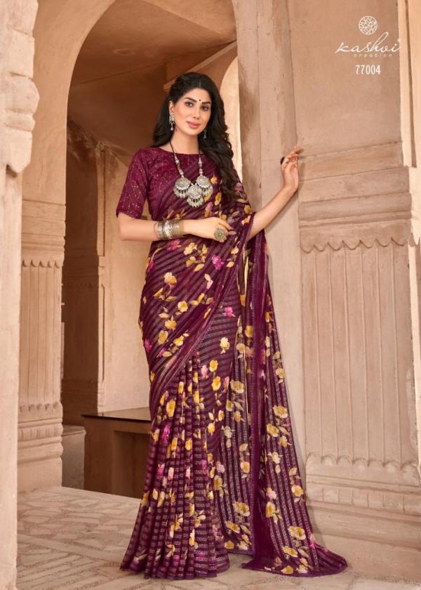 Kashvi Shraddha Fancy Wear Georgette Saree Collection